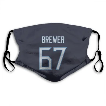 Chandler Brewer Tennessee Titans  Face Mask - Navy