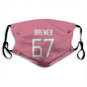 Chandler Brewer Tennessee Titans  Face Mask - Pink