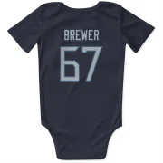 Chandler Brewer Tennessee Titans  Infant & Newborn Bodysuit - Navy