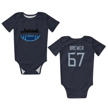 Chandler Brewer Tennessee Titans  Infant & Newborn Bodysuit - Navy