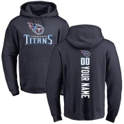 Custom Men's Tennessee Titans Pro Line Backer Pullover Hoodie Navy