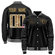 Custom Men's Tennessee Titans Salute to Service Sideline Performance Jacket Black