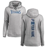 Custom Women's Tennessee Titans Pro Line Ash Backer Pullover Hoodie