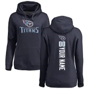 Custom Women's Tennessee Titans Pro Line Backer Pullover Hoodie Navy