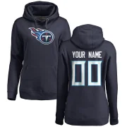 Custom Women's Tennessee Titans Pro Line Logo Pullover Hoodie Navy