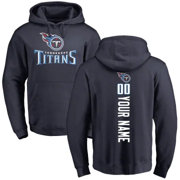 Custom Youth Tennessee Titans Pro Line Backer Pullover Hoodie Navy