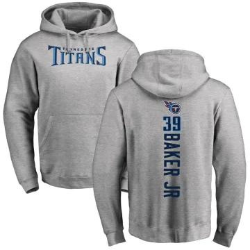 Darrell Baker Jr. Men's Tennessee Titans Pro Line Ash Backer Pullover Hoodie