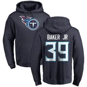 Darrell Baker Jr. Men's Tennessee Titans Pro Line Logo Pullover Hoodie Navy