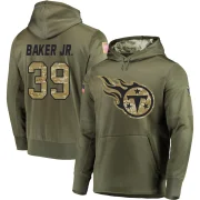 Darrell Baker Jr. Men's Tennessee Titans Salute to Service Pullover Hoodie Olive