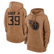 Darrell Baker Jr. Women's Tennessee Titans 2023 Salute To Service Pullover Hoodie Brown