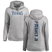 Darrell Baker Jr. Women's Tennessee Titans Pro Line Ash Backer Pullover Hoodie