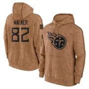 Delanie Walker Men's Tennessee Titans 2023 Salute To Service Club Pullover Hoodie Brown