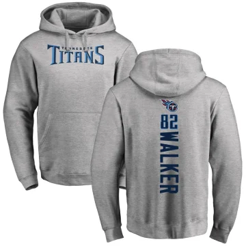 Delanie Walker Men's Tennessee Titans Pro Line Ash Backer Pullover Hoodie