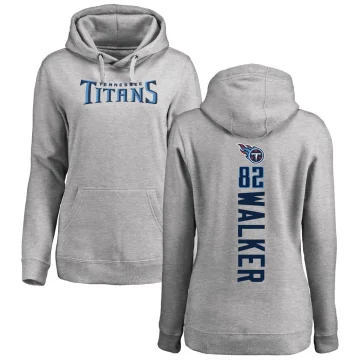 Delanie Walker Women's Tennessee Titans Pro Line Ash Backer Pullover Hoodie