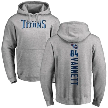 Nick Vannett Men's Tennessee Titans Pro Line Ash Backer Pullover Hoodie