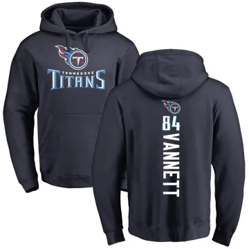 Nick Vannett Men's Tennessee Titans Pro Line Backer Pullover Hoodie Navy