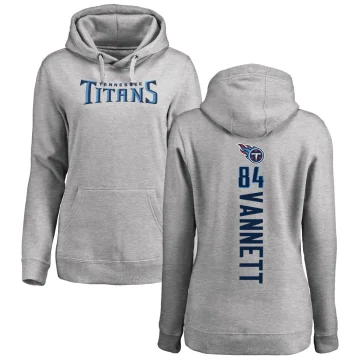 Nick Vannett Women's Tennessee Titans Pro Line Ash Backer Pullover Hoodie