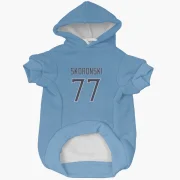 Peter Skoronski Tennessee Titans  Dog & Cat Pet Hoodie - Light Blue