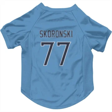 Peter Skoronski Tennessee Titans  Dog & Cat Pet Jersey - Light Blue