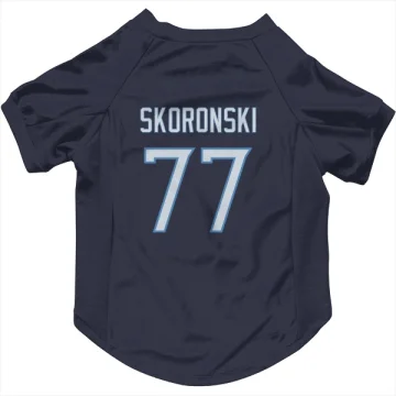 Peter Skoronski Tennessee Titans  Dog & Cat Pet Jersey - Navy