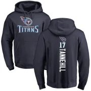 Ryan Tannehill Men's Tennessee Titans Pro Line Backer Pullover Hoodie Navy