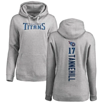 Ryan Tannehill Women's Tennessee Titans Pro Line Ash Backer Pullover Hoodie