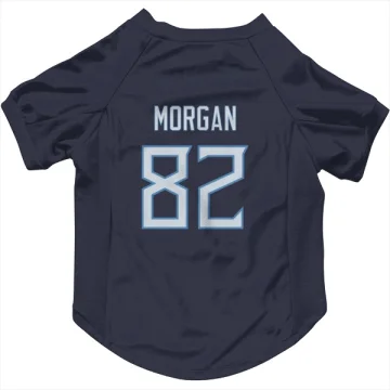 Stanley Morgan Jr. Tennessee Titans  Dog & Cat Pet Jersey - Navy